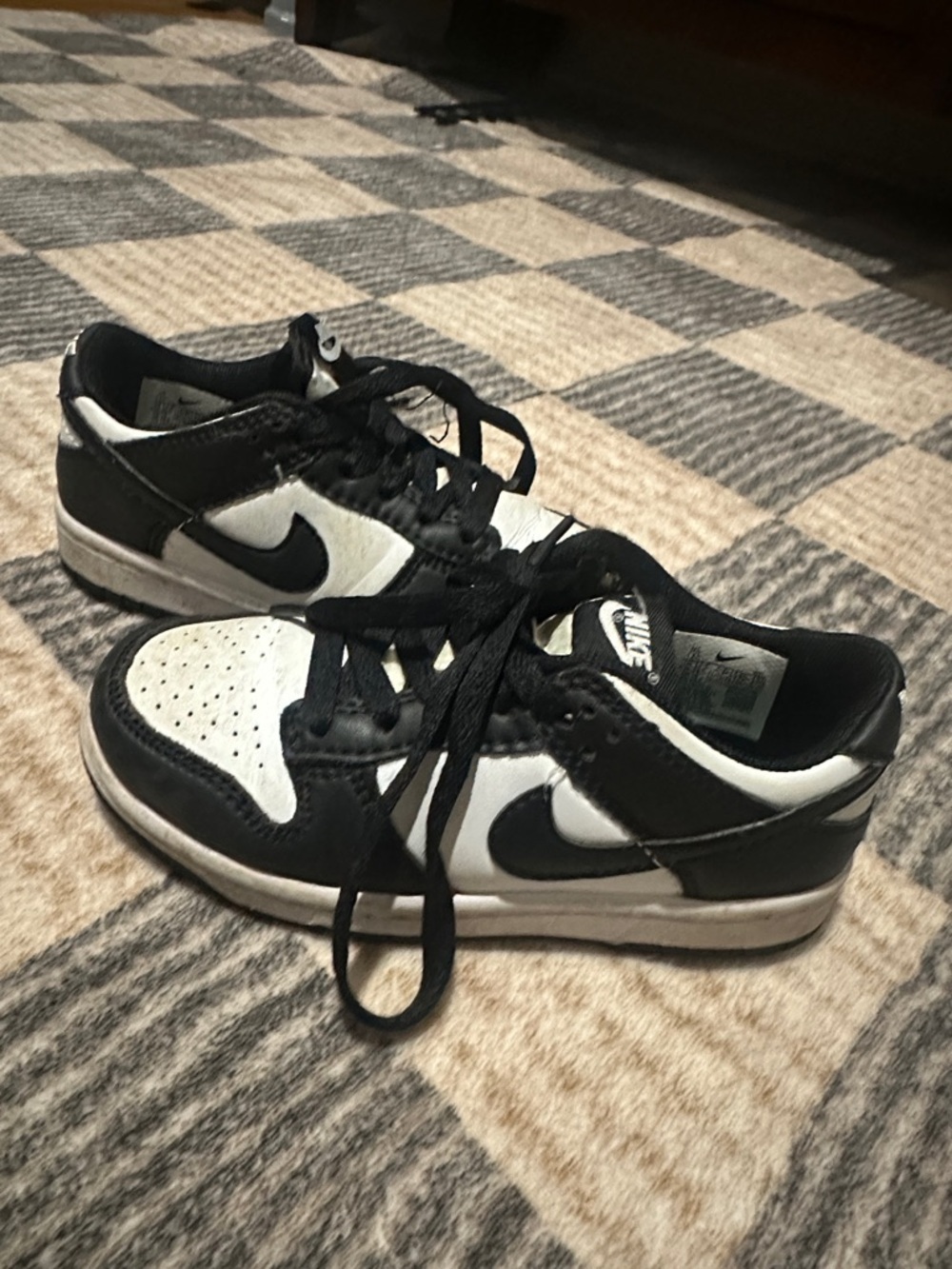 Nike Black and White Low-Top Swoosh Sneakers